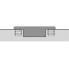 Петля Sensys 8657 с чашкой в стиле Intermat, угол открывания 165°, накладная навеска (В 12,5 мм), под запрессовку (ТН 43), без встроенного демпфера